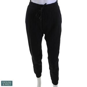 Lululemon Black Cozy Stretch Joggers w/ Pockets Athleisure Lounge Gym Size 6